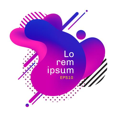 Fundo fluido do projeto líquido roxo e cor-de-rosa abstrato da forma líquida com linhas geométricas, teste padrão de pontos. Uso de modelo para banner web ou design de impressão. vetor