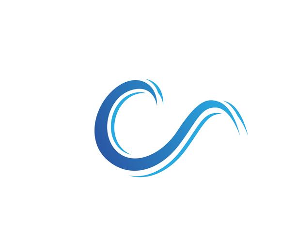 Waves logo and symbols app de modelo de ícones vetor