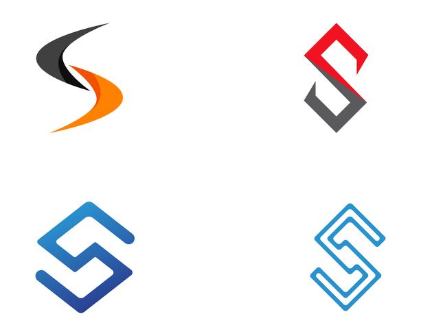 S logotipo e símbolos vetoriais modelo de ícones vetor