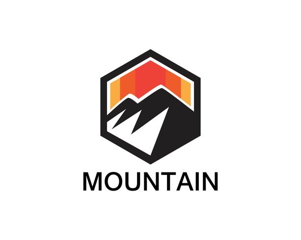 Inspirações de design de logotipo de montanha paisagem minimalista vetor