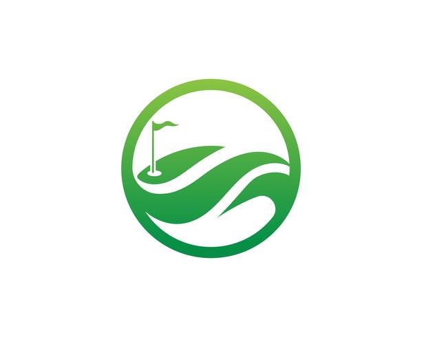 Elementos de símbolos de ícones de clube de golfe e imagens de vetor de logotipo