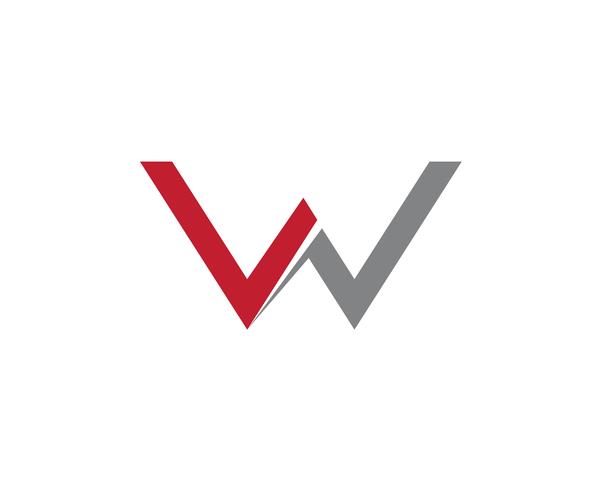 W Letter Logo Business Template Vetor ícone