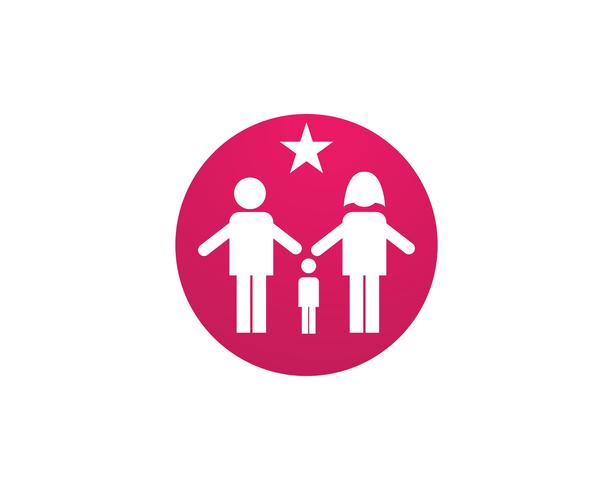 Adoption baby and community care Ícone de vetor de modelo de logotipo