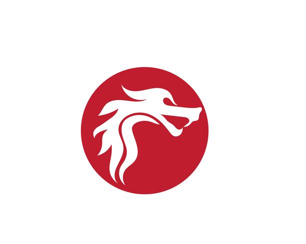Vetor de ícone de logotipo de dragão