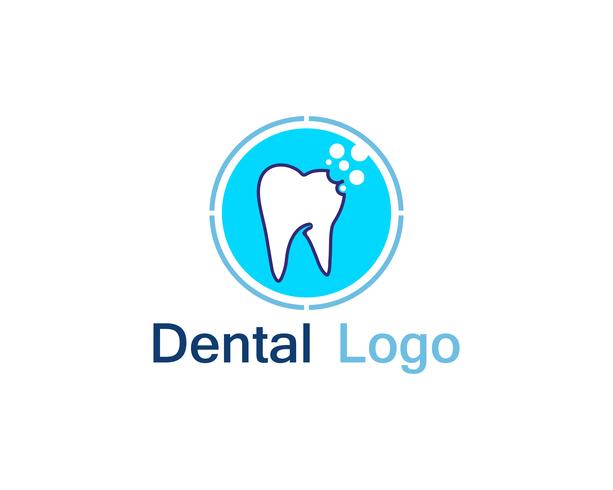 Logotipo e símbolo de atendimento odontológico vetor