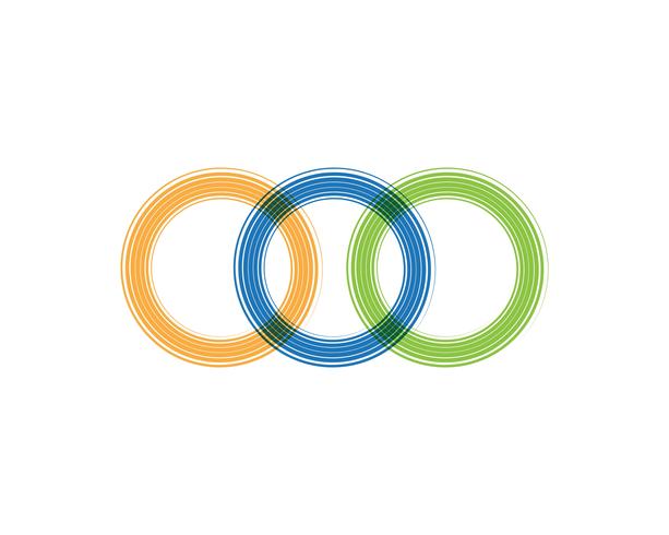 logotipo do círculo e símbolos Vetores