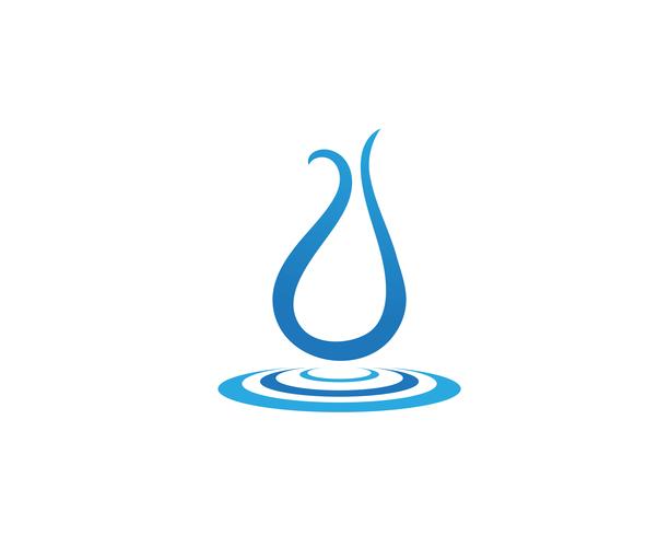 Gota de água Logo Template vector design ilustração