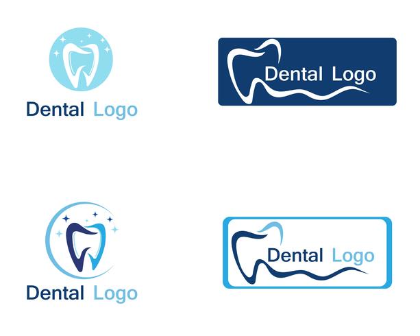 Logotipo e símbolo de atendimento odontológico vetor