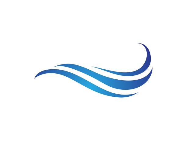 praia do logotipo da água da onda vetor
