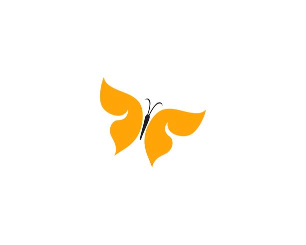 Logotipo colorido simples conceitual de borboleta vetor