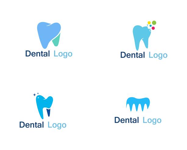 Logotipo e símbolo de atendimento odontológico vetor