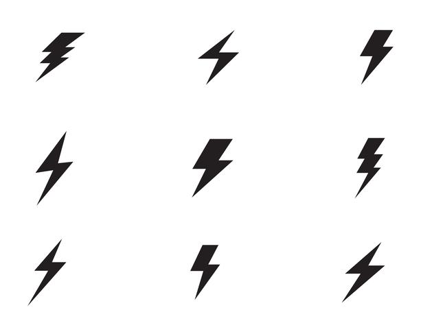 Projeto de ilustração de ícone de vetor de raio de luz de flash