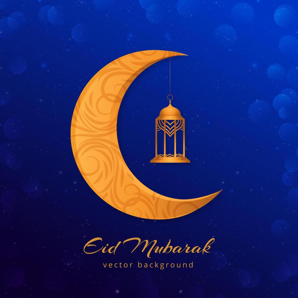 Eid Mubarak moderno fundo islâmico vetor