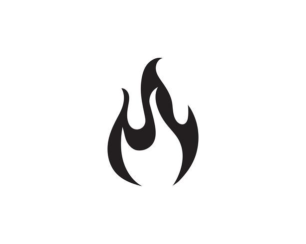 Logotipo de vetor de chama de fogo Símbolo de gás quente e energia V43