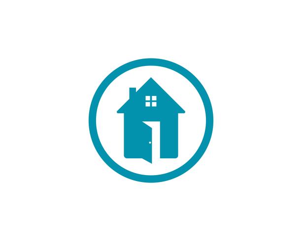 ícones de logotipo e símbolos de edifícios de casa vetor