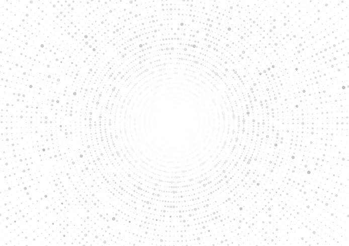Sumário geométrico do círculo do vetor cinzento no fundo branco. Padrão de textura pontilhada no estilo de meio-tom