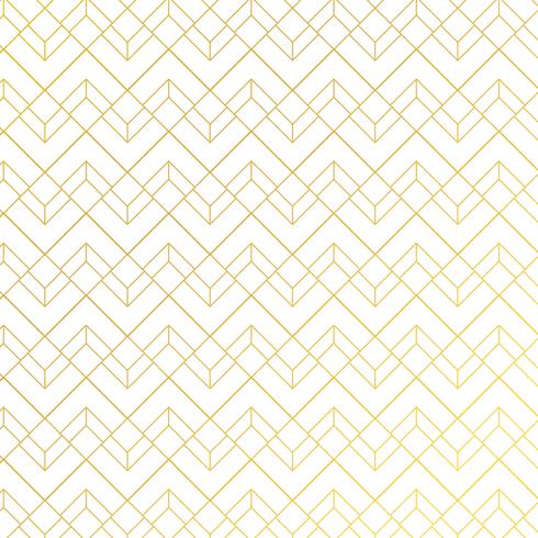 Teste padrão geométrico do ouro com linhas no estilo azul branco do art deco do fundo. vetor
