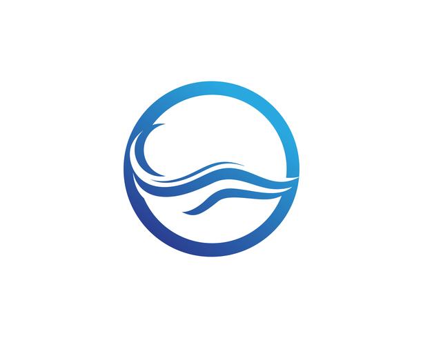 Onda de água Logo Template vector illustration design