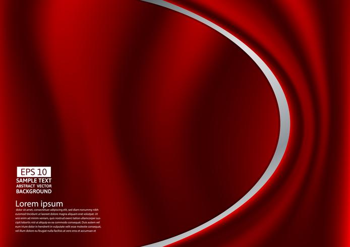 Abstrato design vermelho de curvas ou pano ou líquido onda ilustração fundo vetor