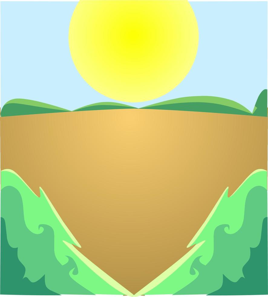 cenário natural e vetor de fundo do sol, papel de parede