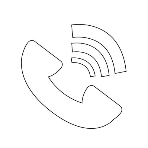 Ilustração em vetor ícone símbolo telefone