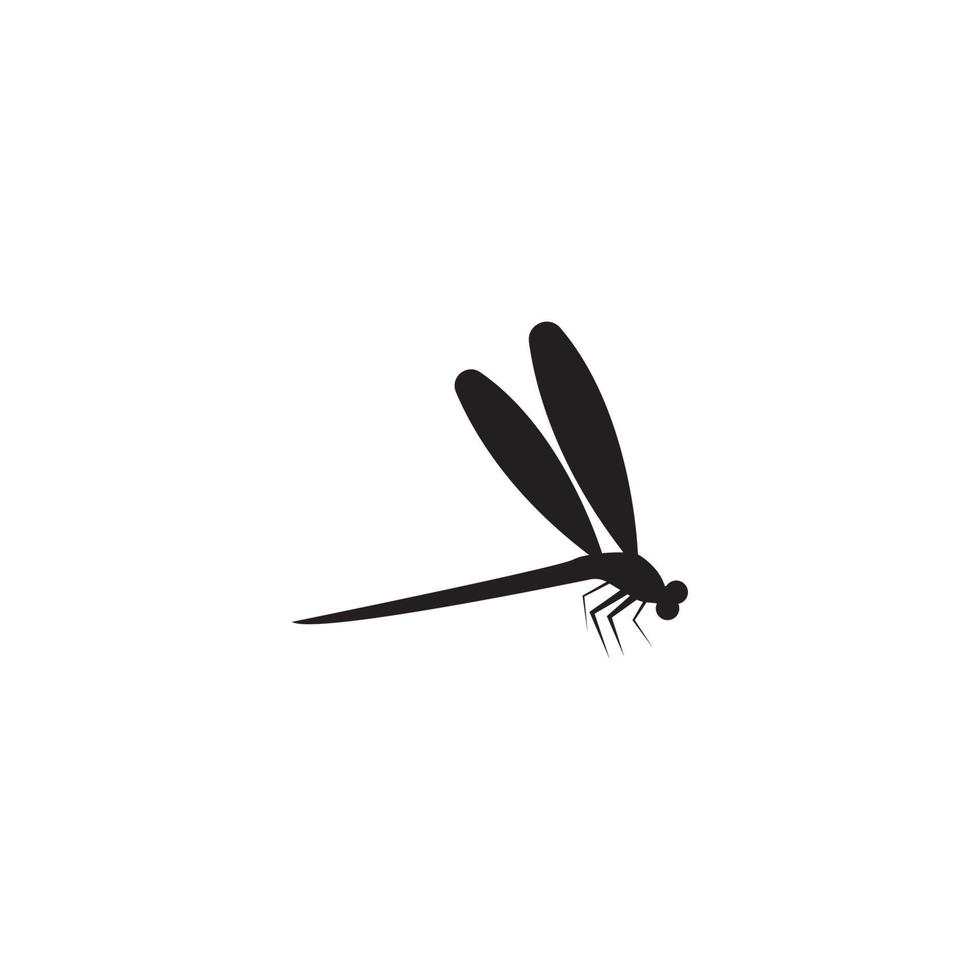 vetor de modelo de design de ícone de ilustração de libélula