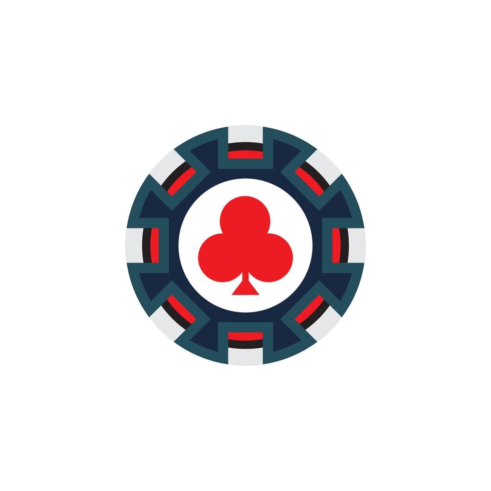 ícone de ficha de cassino ícone de vetor de ficha de pôquer fichas de cassino para pôquer ou roleta. ilustração vetorial isolada no fundo branco