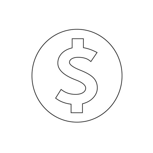 Ilustração em vetor ícone dinheiro
