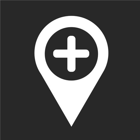 Ponteiro de mapa pin icon ilustração vetorial vetor