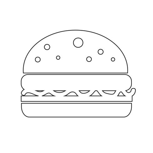 Ilustração em vetor ícone hambúrguer