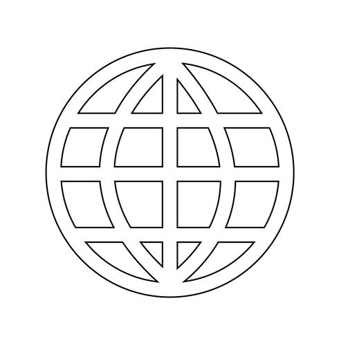 Ilustração em vetor ícone terra globo