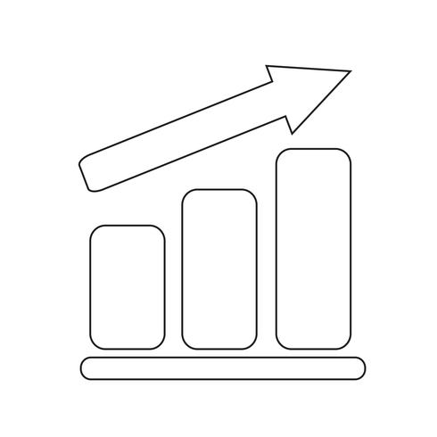 Ícone de gráfico pictograma ilustração vetorial vetor