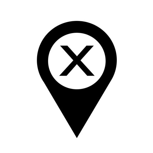 Ponteiro de mapa pin icon ilustração vetorial vetor