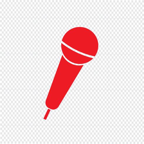 Ilustração em vetor ícone microfone