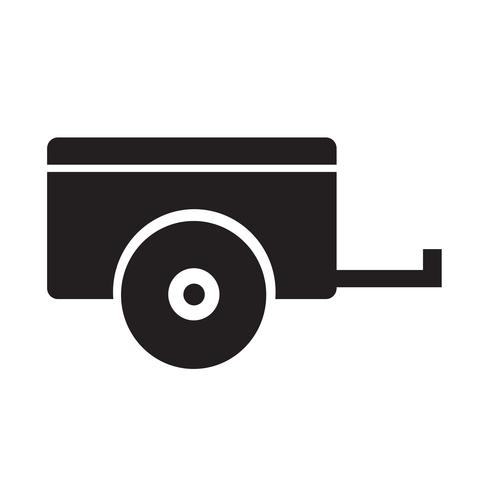 Ilustração em vetor ícone carro reboque