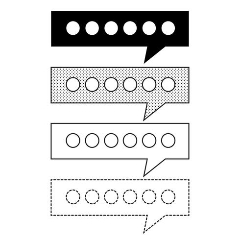 Bolhas do discurso ícone vector
