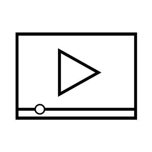 ícone de reprodução de transmissão de vídeo vetor