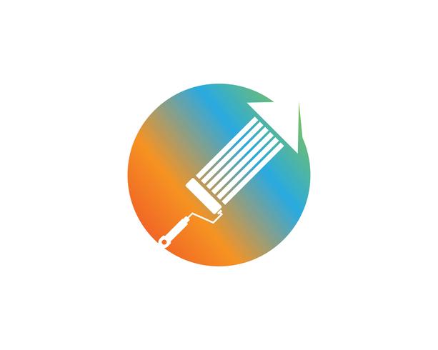 Paint Logo Template icon ilustração vetorial vetor