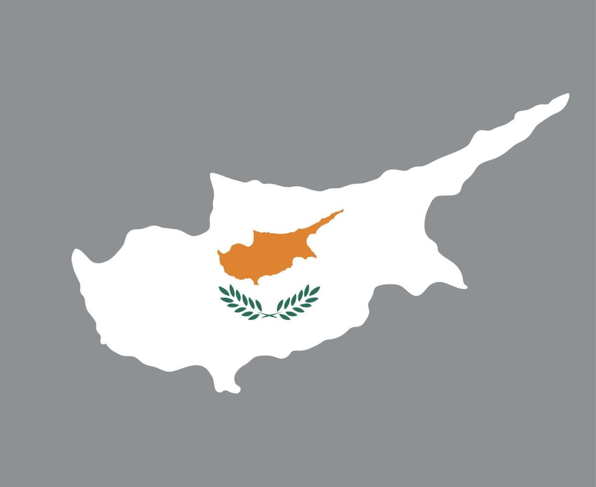 chipre bandeira nacional europa emblema mapa ícone ilustração vetorial elemento de design abstrato vetor