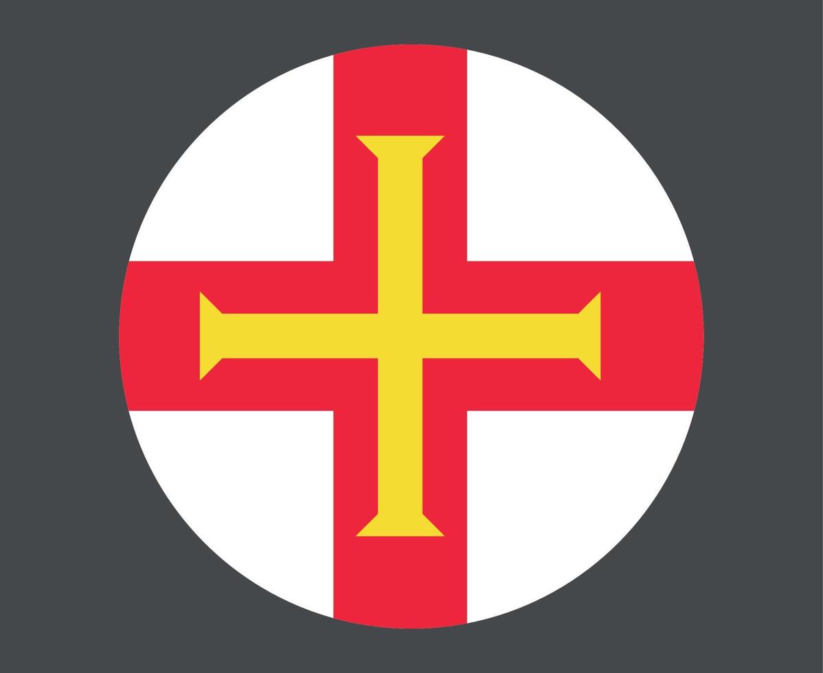 bandeira de guernsey nacional europa emblema ícone ilustração vetorial elemento de design abstrato vetor