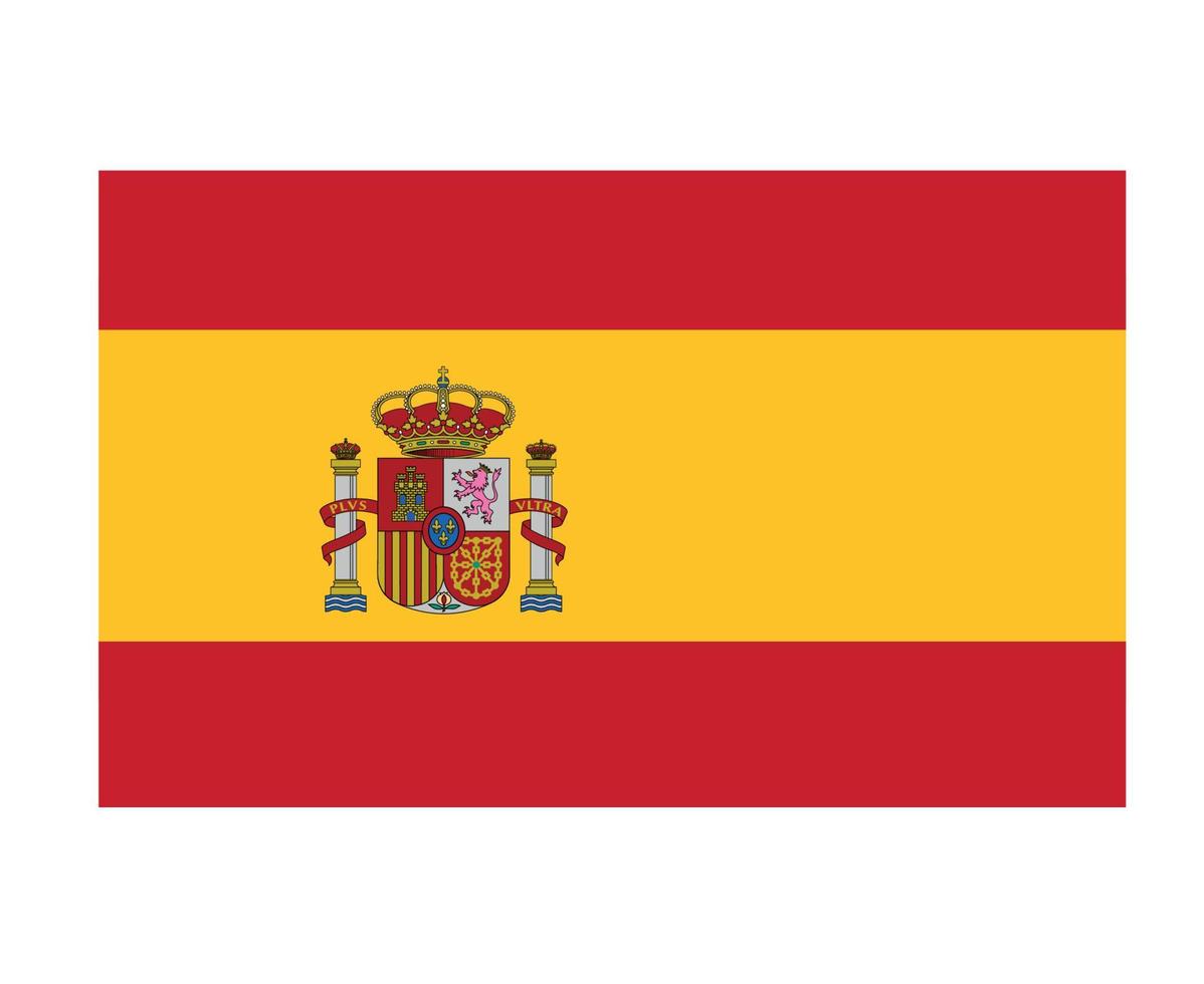 espanha bandeira nacional europa emblema símbolo ícone ilustração vetorial elemento de design abstrato vetor