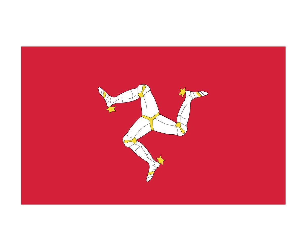 ilha do homem bandeira nacional europa emblema símbolo ícone ilustração vetorial elemento de design abstrato vetor