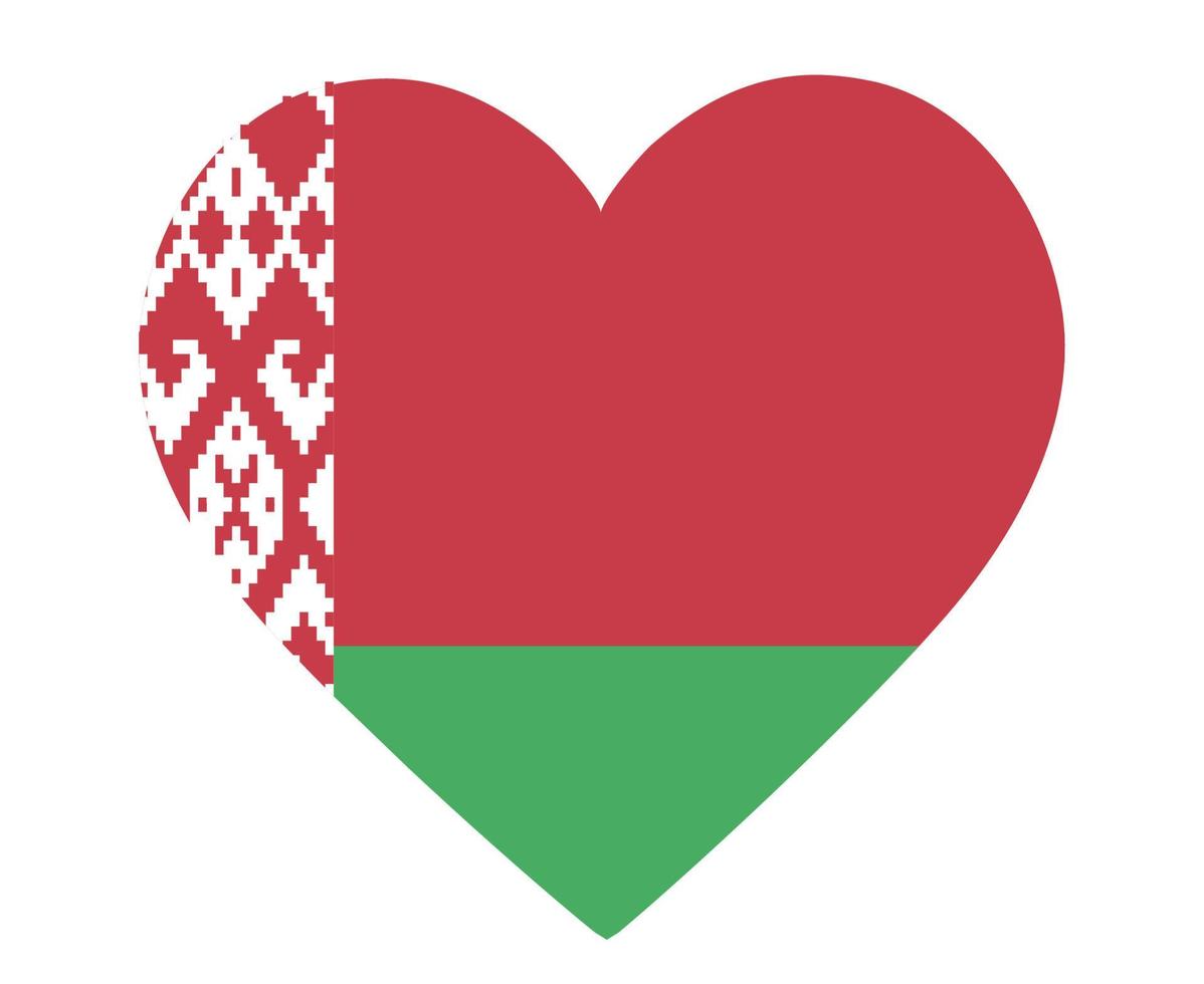bielorrússia bandeira nacional europa emblema coração ícone ilustração vetorial elemento de design abstrato vetor
