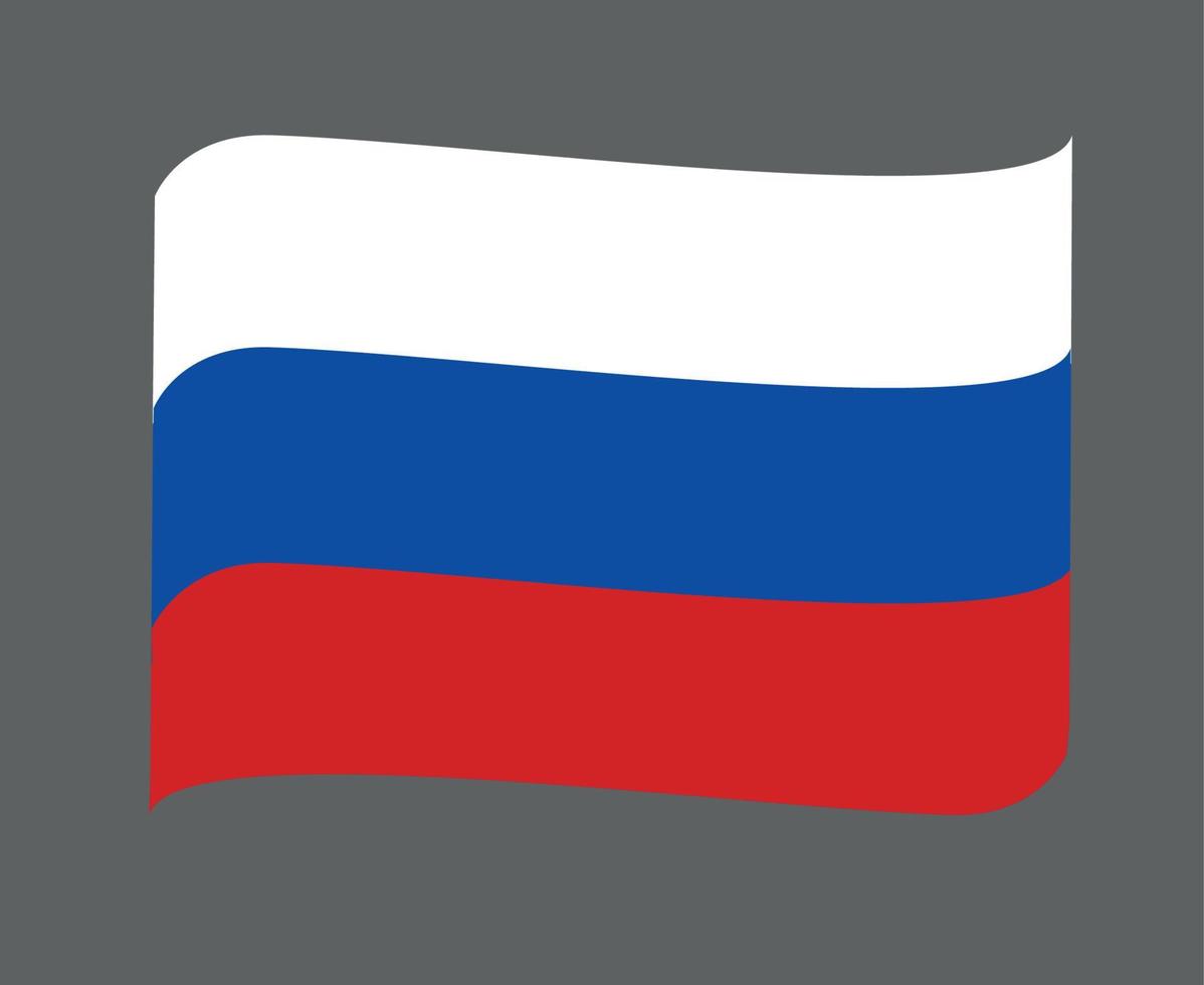 rússia bandeira nacional europa emblema fita ícone ilustração vetorial elemento de design abstrato vetor