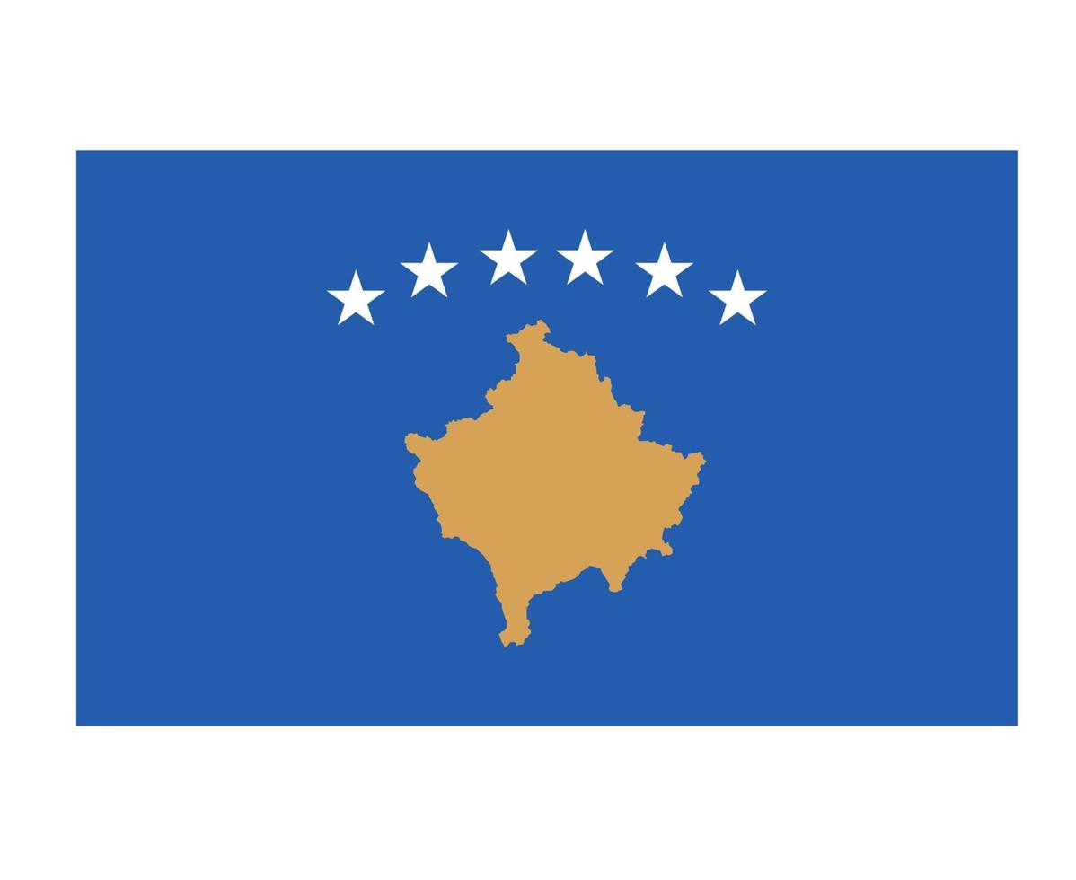 kosovo bandeira nacional europa emblema símbolo ícone ilustração vetorial elemento de design abstrato vetor