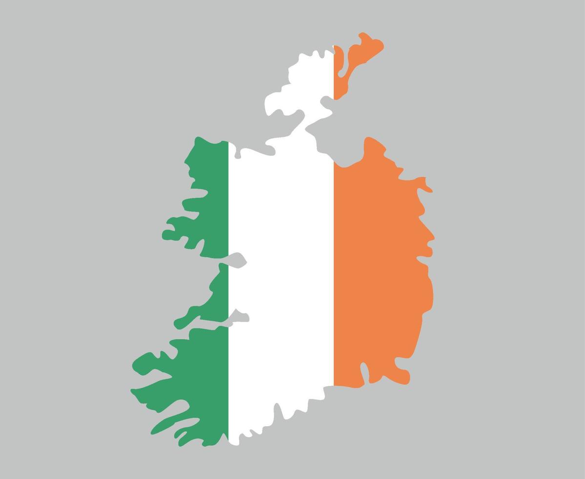 irlanda bandeira nacional europa emblema mapa ícone ilustração vetorial elemento de design abstrato vetor