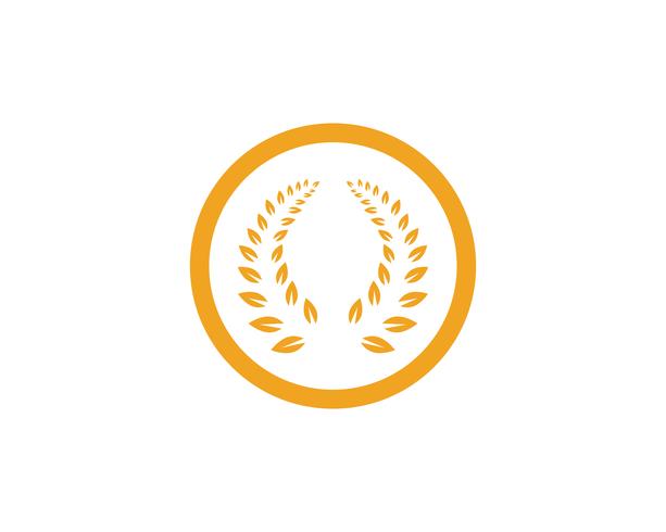 Agricultura trigo logotipo modelo vector design de ícone app