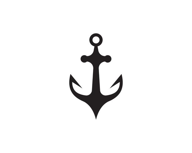 ícones de vetor de modelo de logotipo e símbolo de âncora