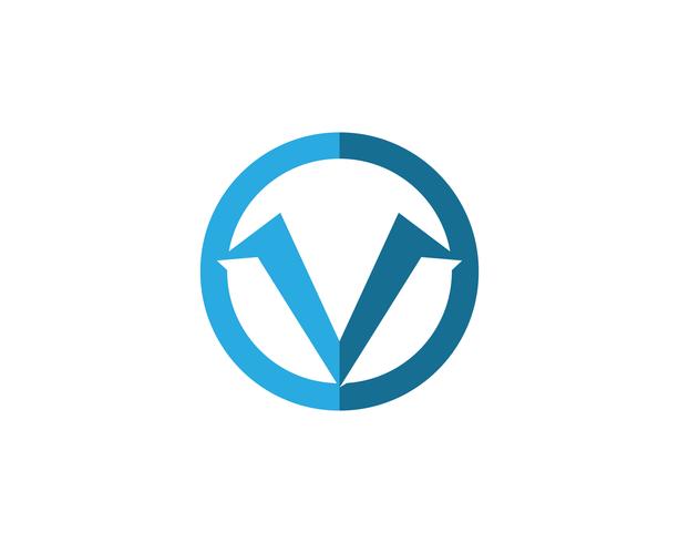 Logotipo de negócios logotipo V e modelo de símbolos vetor