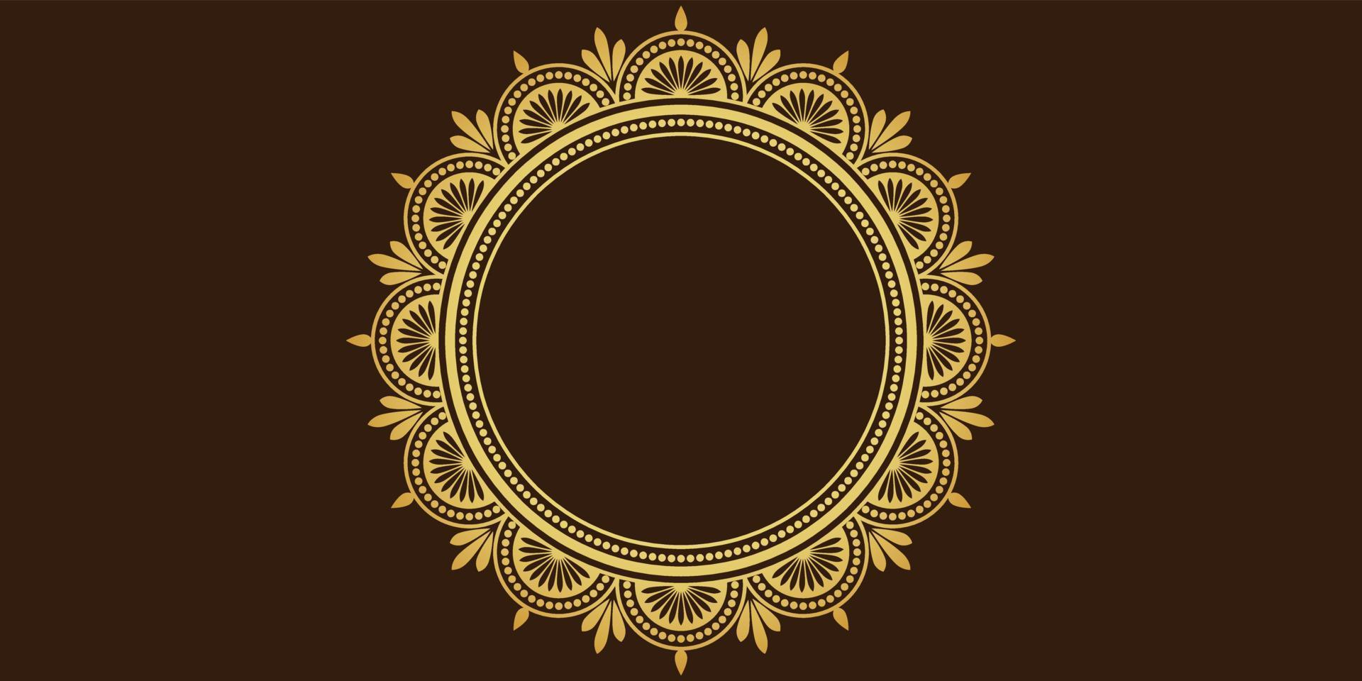 fundo islâmico de mandala dourada ornamental de luxo vetor